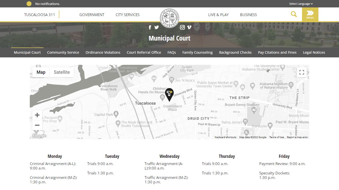 Municipal Court | City of Tuscaloosa